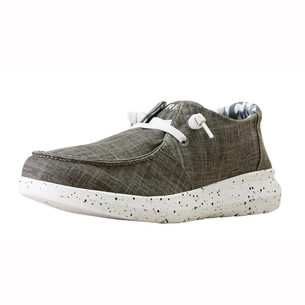 10050943 Ariat Men's Hilo Stretch Lace Shoe - Grey Noir