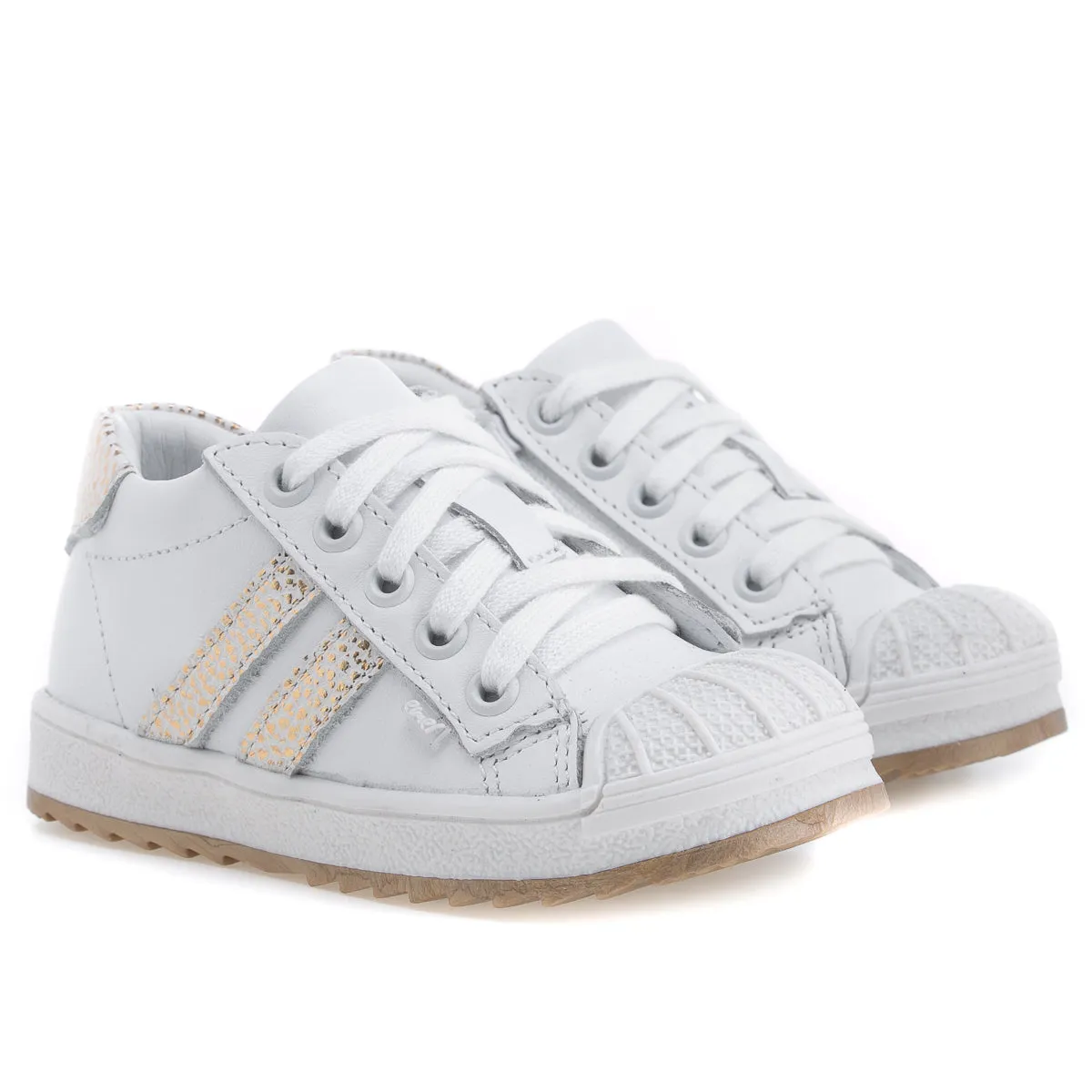 (2627A-22/2628A-22) Low Bumper Trainers white gold with Zipper