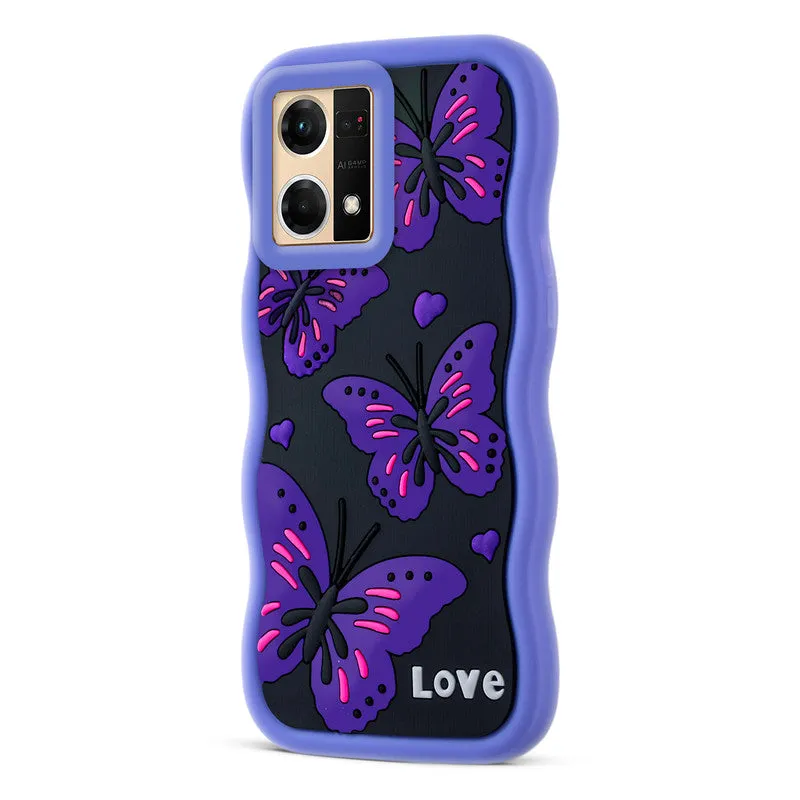 3D Silicone Soft Wave Edges Mobile Back Case For Oppo F21 Pro 4G