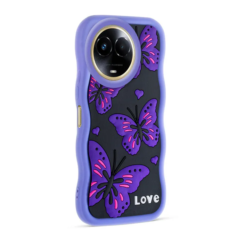 3D Silicone Soft Wave Edges Mobile Back Case For Realme 11x 5G