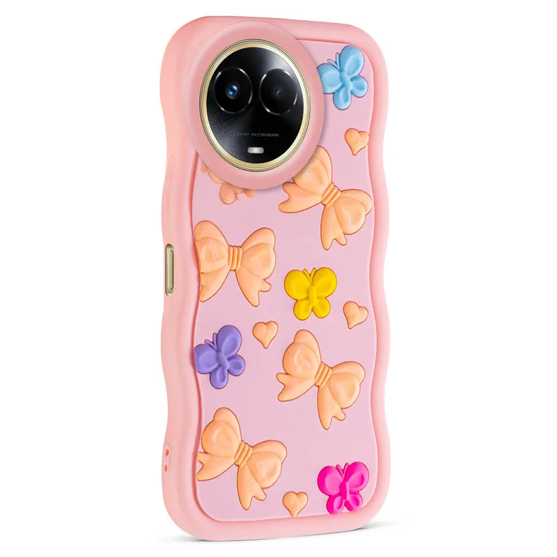 3D Silicone Soft Wave Edges Mobile Back Case For Realme 11x 5G