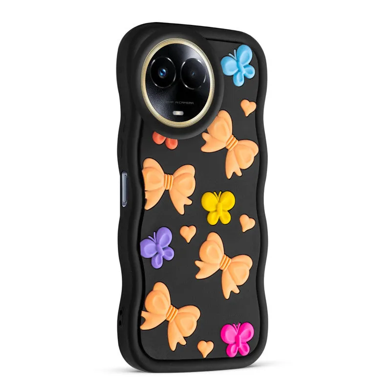 3D Silicone Soft Wave Edges Mobile Back Case For Realme 11x 5G
