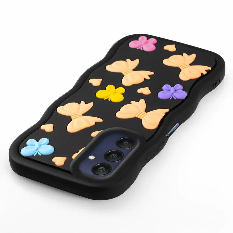 3D Silicone Soft Wave Edges Mobile Back Case For Samsung A25 5G