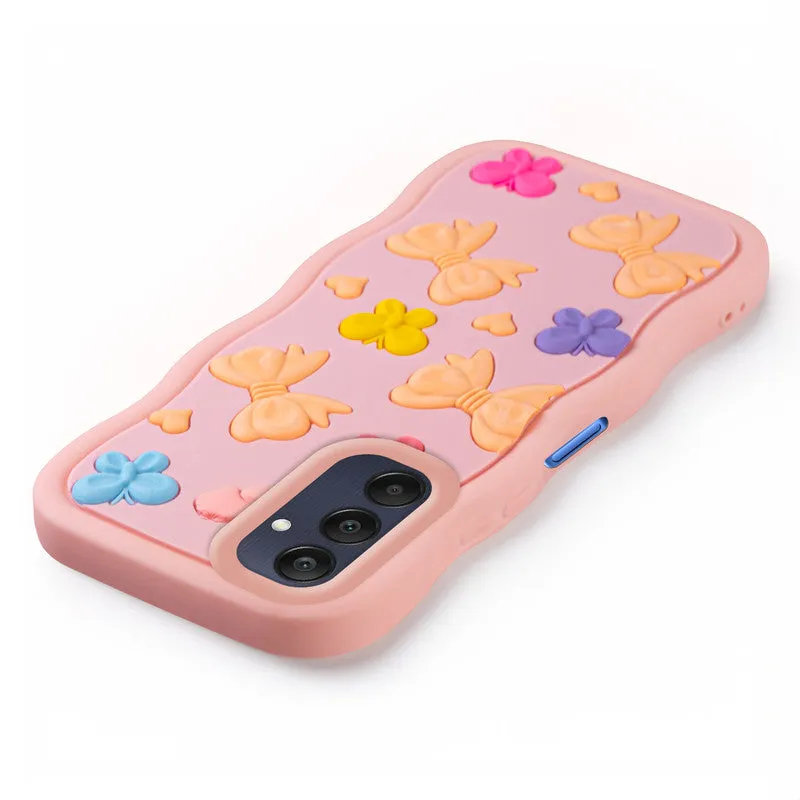 3D Silicone Soft Wave Edges Mobile Back Case For Samsung A25 5G