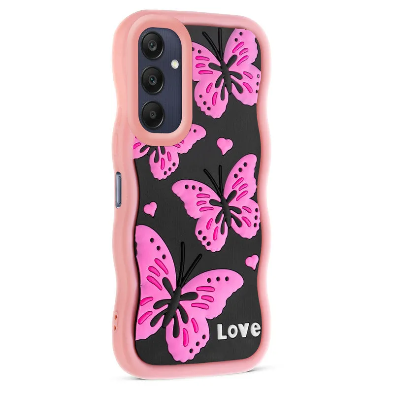 3D Silicone Soft Wave Edges Mobile Back Case For Samsung A25 5G