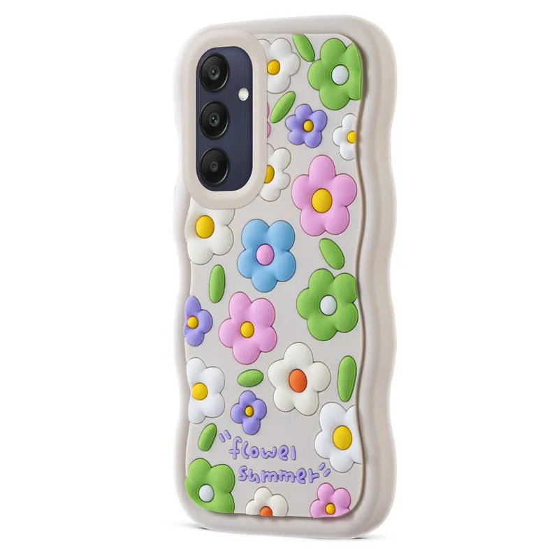 3D Silicone Soft Wave Edges Mobile Back Case For Samsung A25 5G