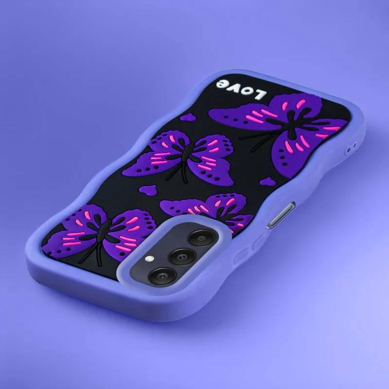 3D Silicone Soft Wave Edges Mobile Back Case For Samsung A25 5G