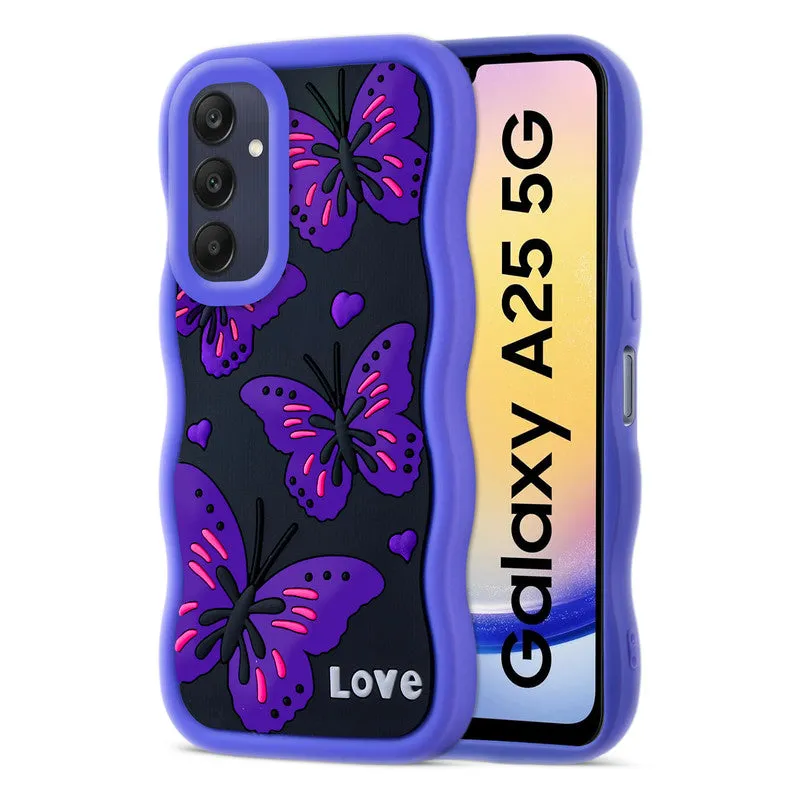 3D Silicone Soft Wave Edges Mobile Back Case For Samsung A25 5G