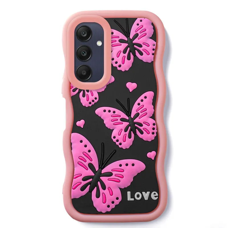3D Silicone Soft Wave Edges Mobile Back Case For Samsung A25 5G