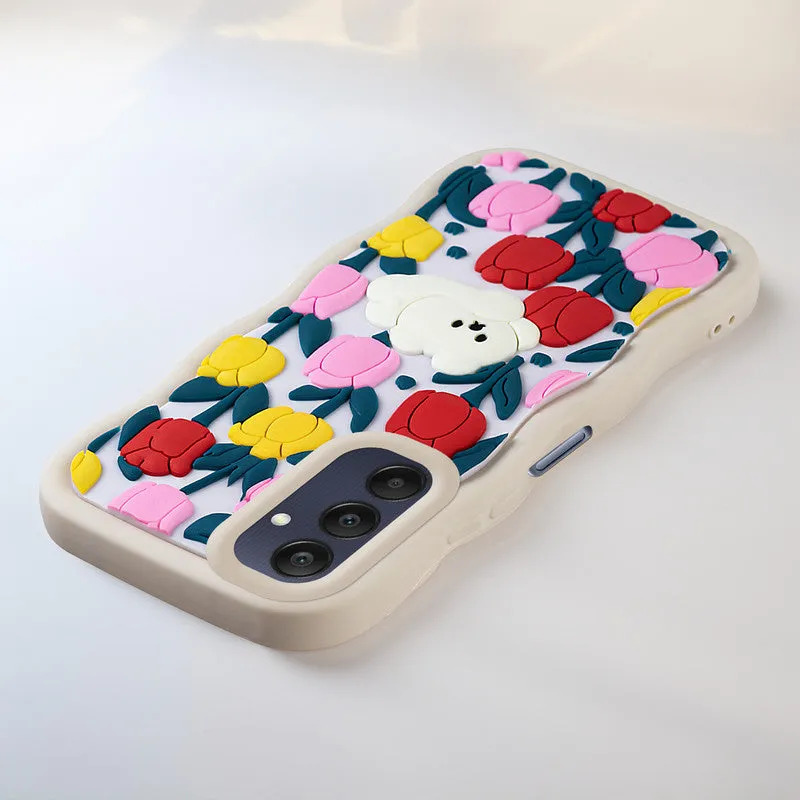 3D Silicone Soft Wave Edges Mobile Back Case For Samsung A25 5G