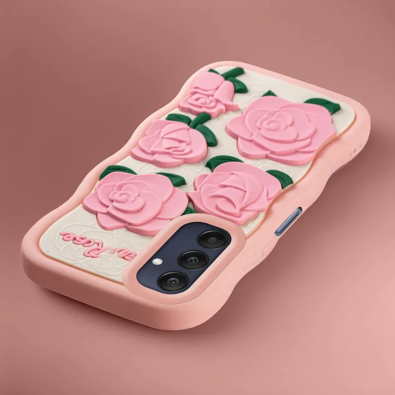 3D Silicone Soft Wave Edges Mobile Back Case For Samsung A25 5G
