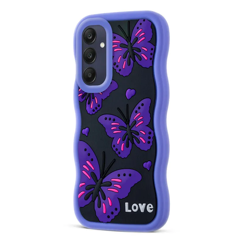 3D Silicone Soft Wave Edges Mobile Back Case For Samsung A25 5G