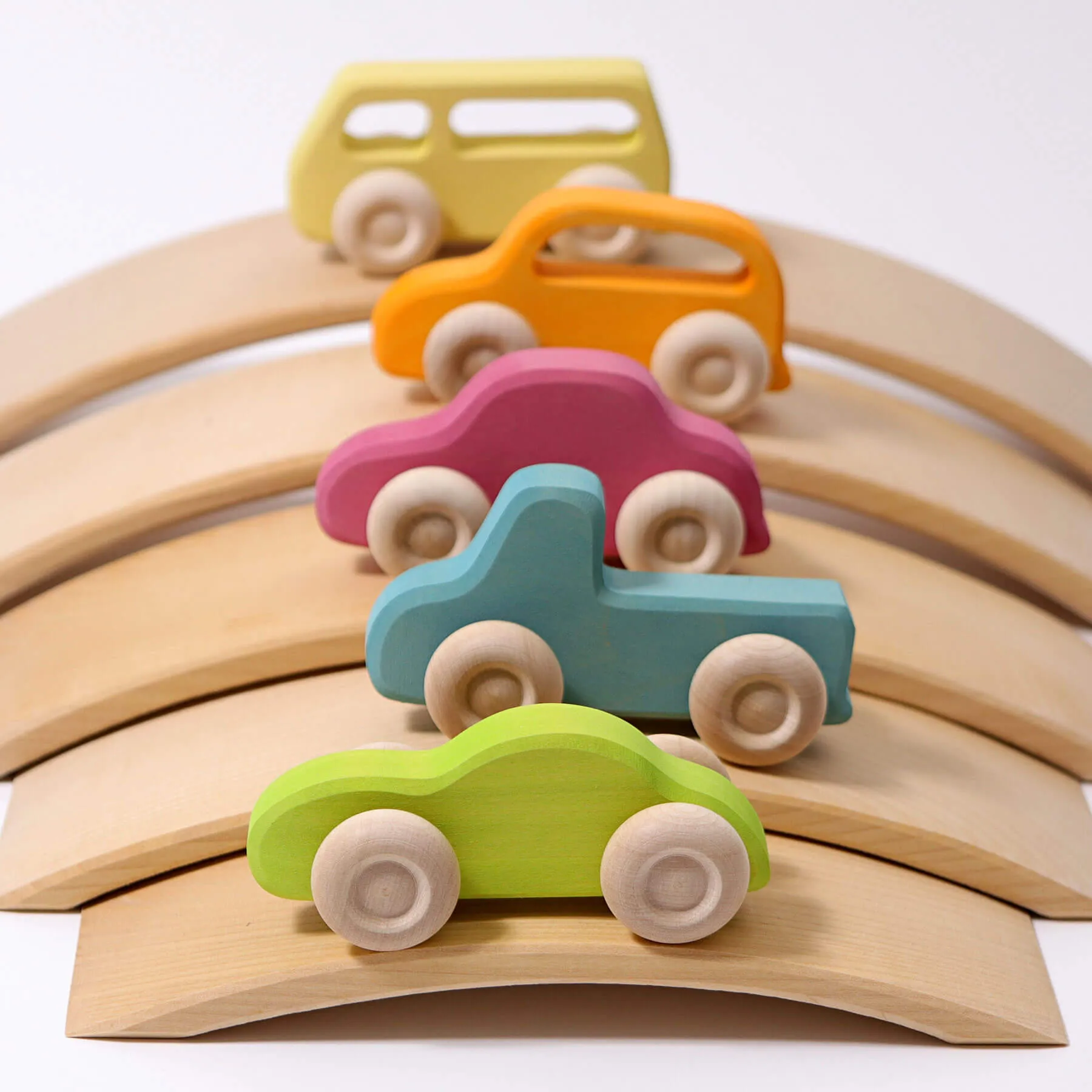 Authentic Grimm's Slimline Wooden Cars