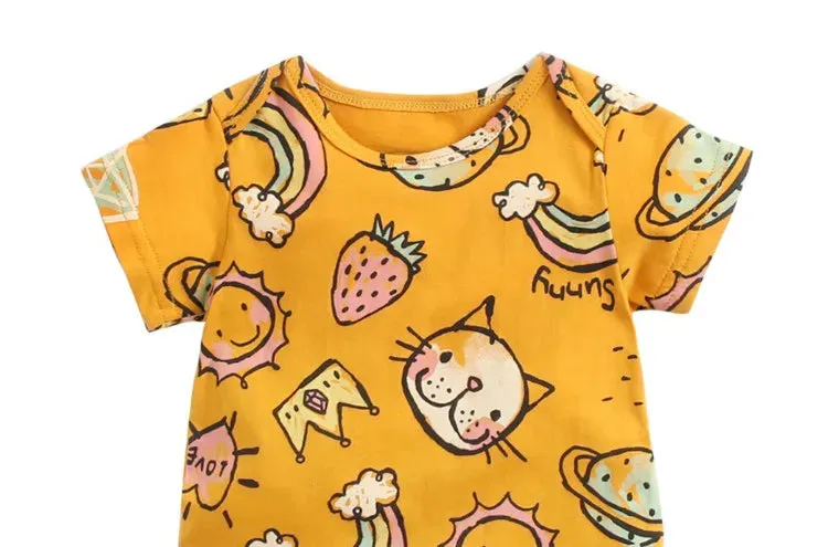 Baby Boy Animal Triangle Newborn Rompers