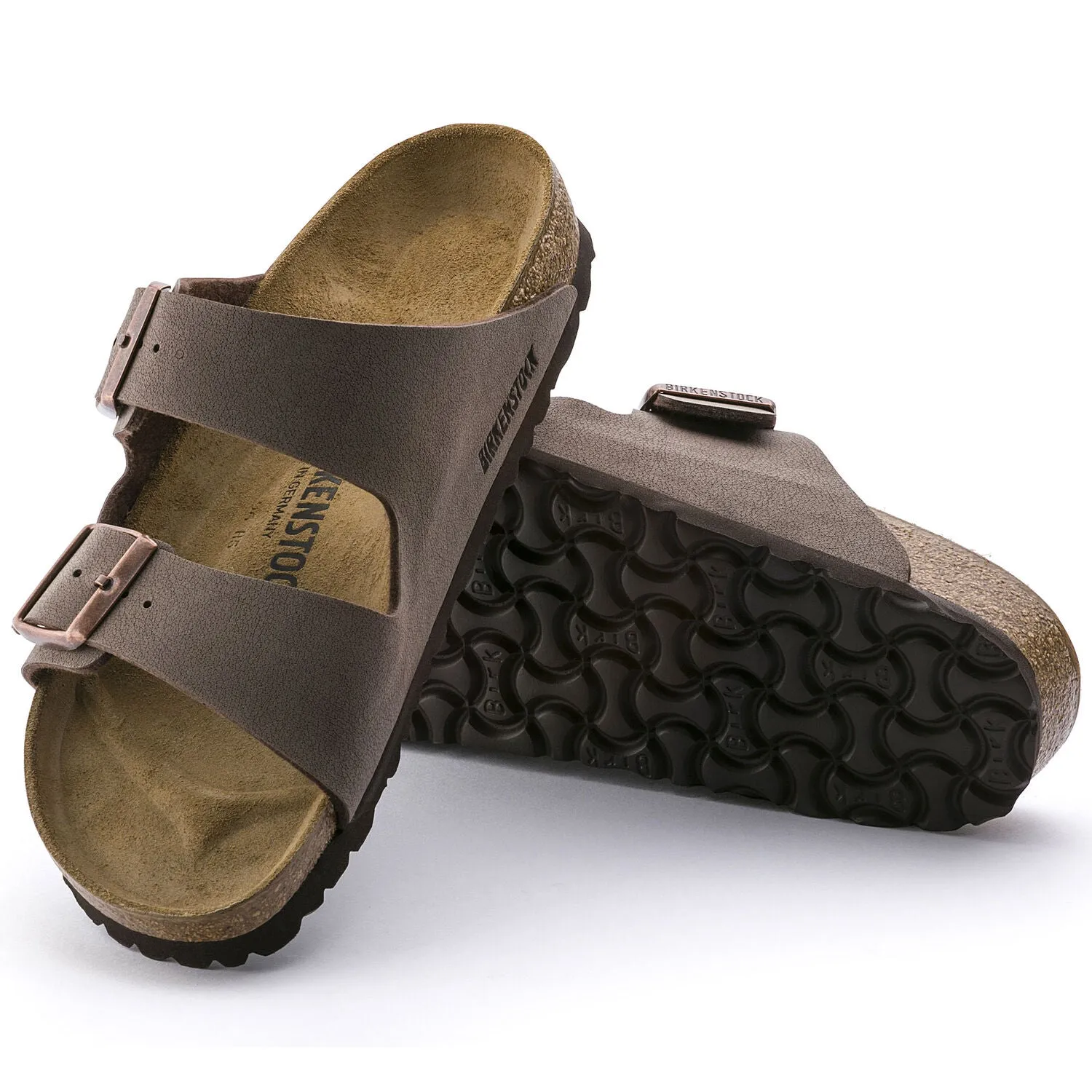 Birkenstock Arizona Birko-Flor Nubuck Stone Sandals Men's