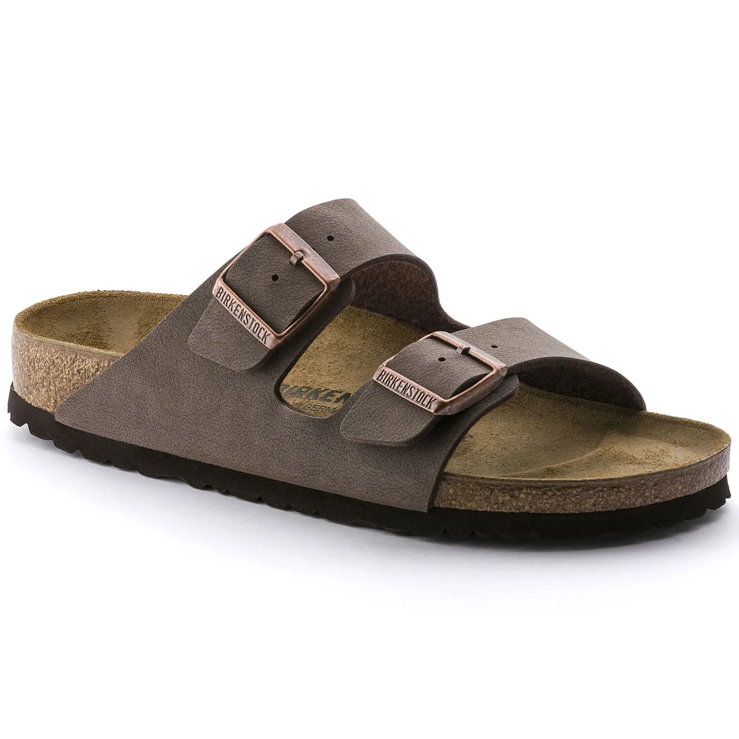 Birkenstock Arizona Birko-Flor Nubuck Stone Sandals Men's