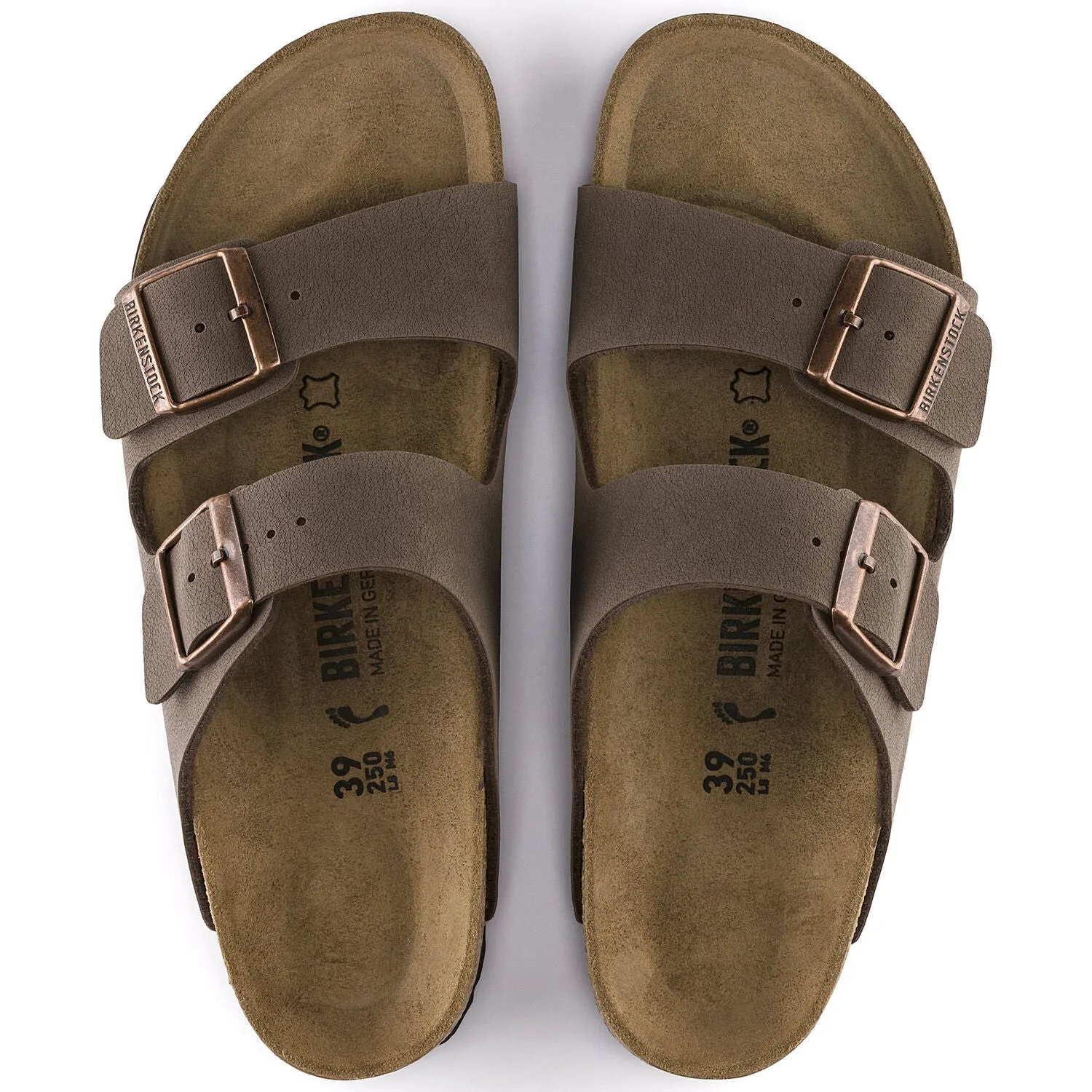 Birkenstock Arizona Birko-Flor Nubuck Stone Sandals Men's