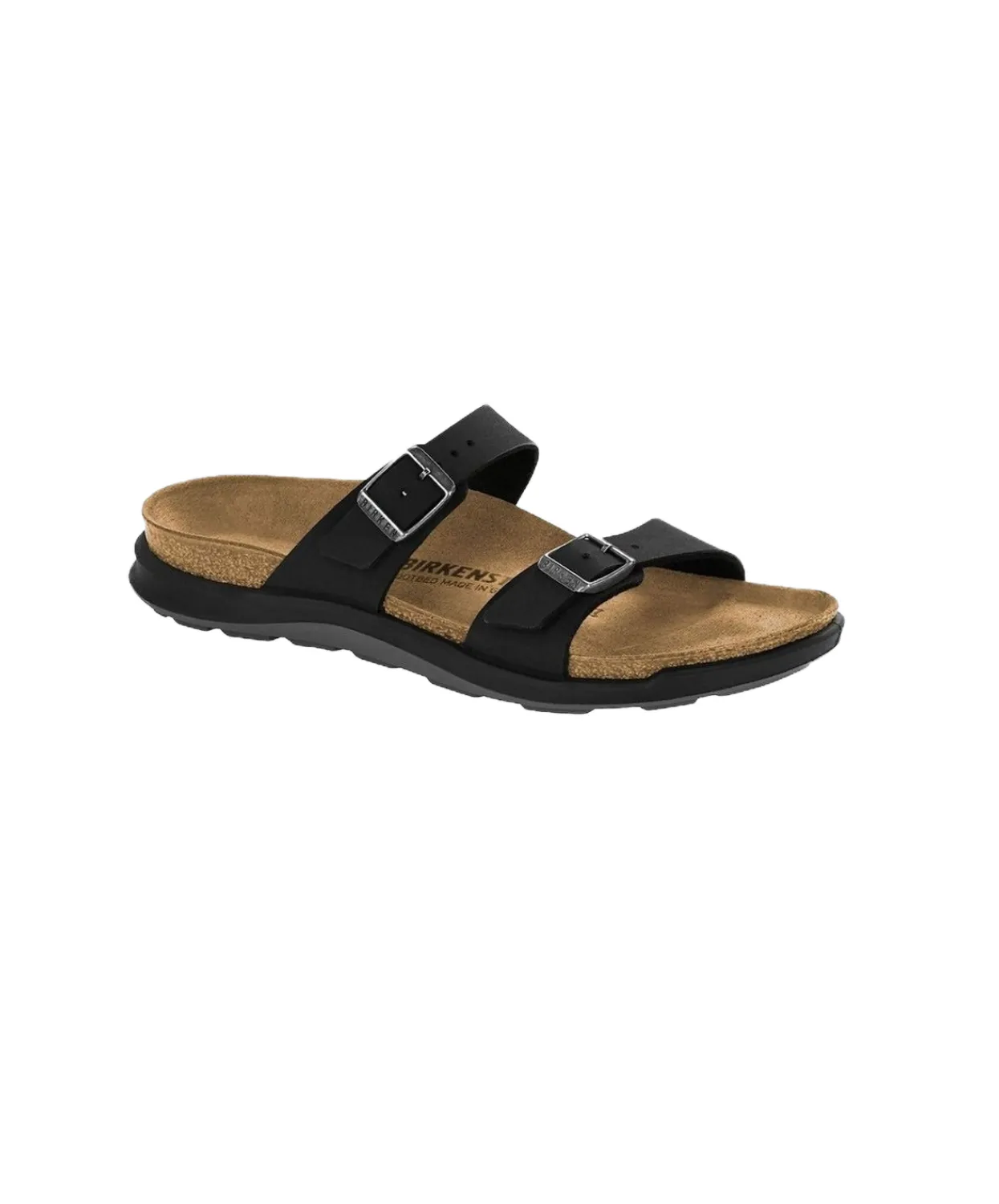 Mens Birkenstock Sierra Cross Town Black Waxy Oiled Leather Sandals