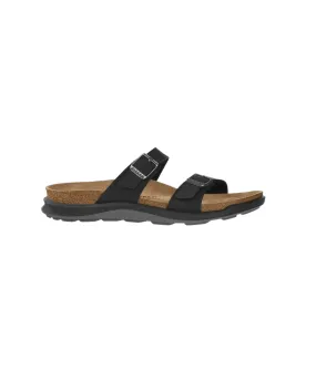 Mens Birkenstock Sierra Cross Town Black Waxy Oiled Leather Sandals