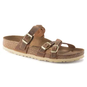 Birkenstock Womens Franca Braid Sandals - Oiled Leather, Available in Regular and Wide Sizes