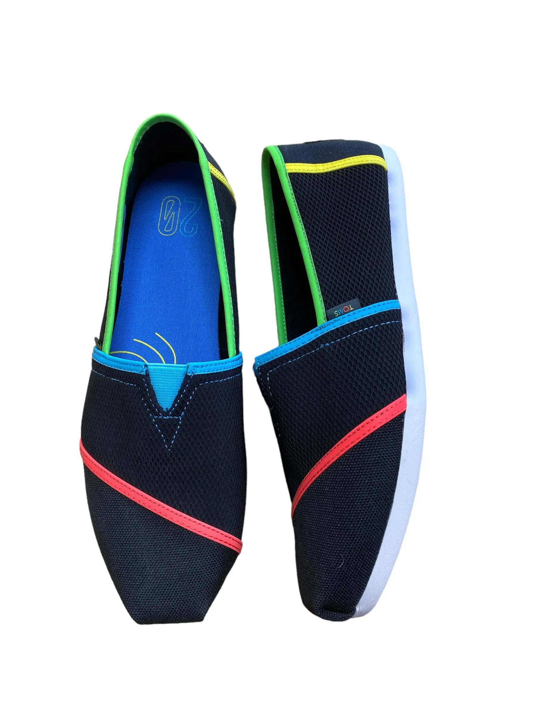 Black Shoes Flats Toms, Size 8.5