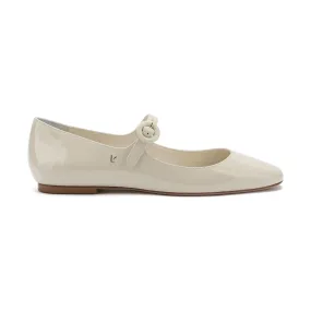Blair Ballet Flat In Ivory Patent Leather