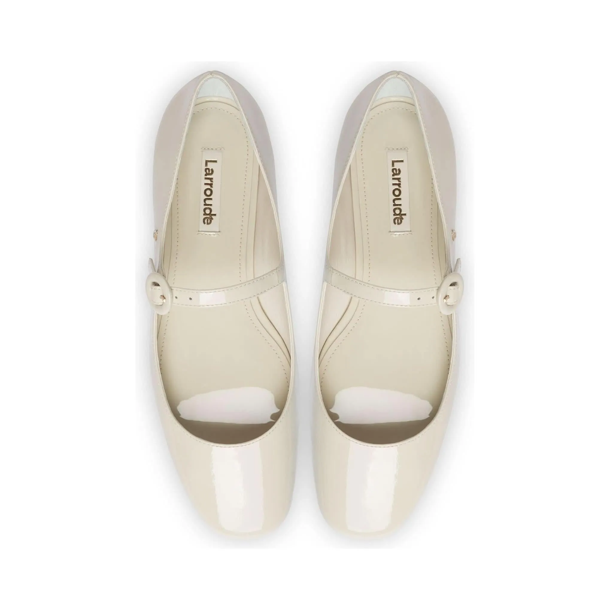 Blair Ballet Flat In Ivory Patent Leather