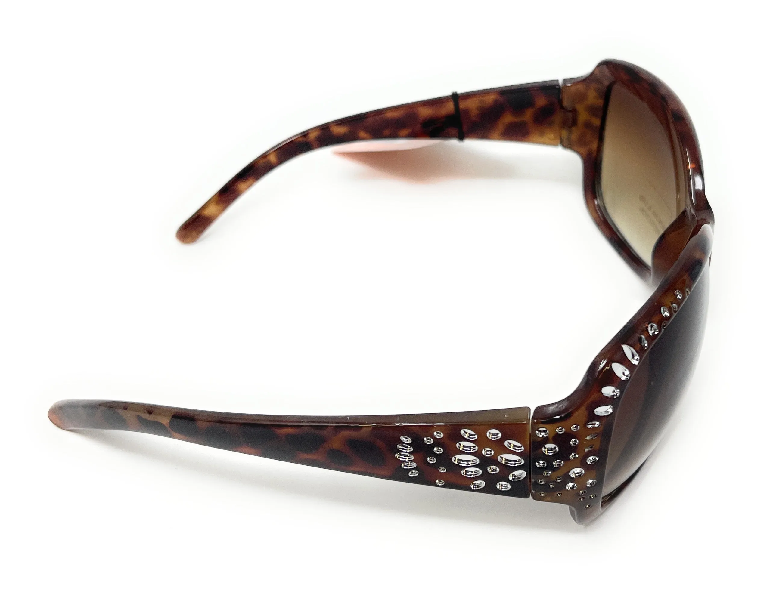 Boots Ladies Sunglasses Brown Tortoise Shell with Silver Detail 028I