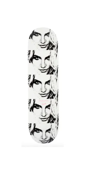 BRITNEY SPEARS X Welcome Skateboards - Till the World Ends Popsicle 8.5 White Dip Skateboard Deck- Tabla