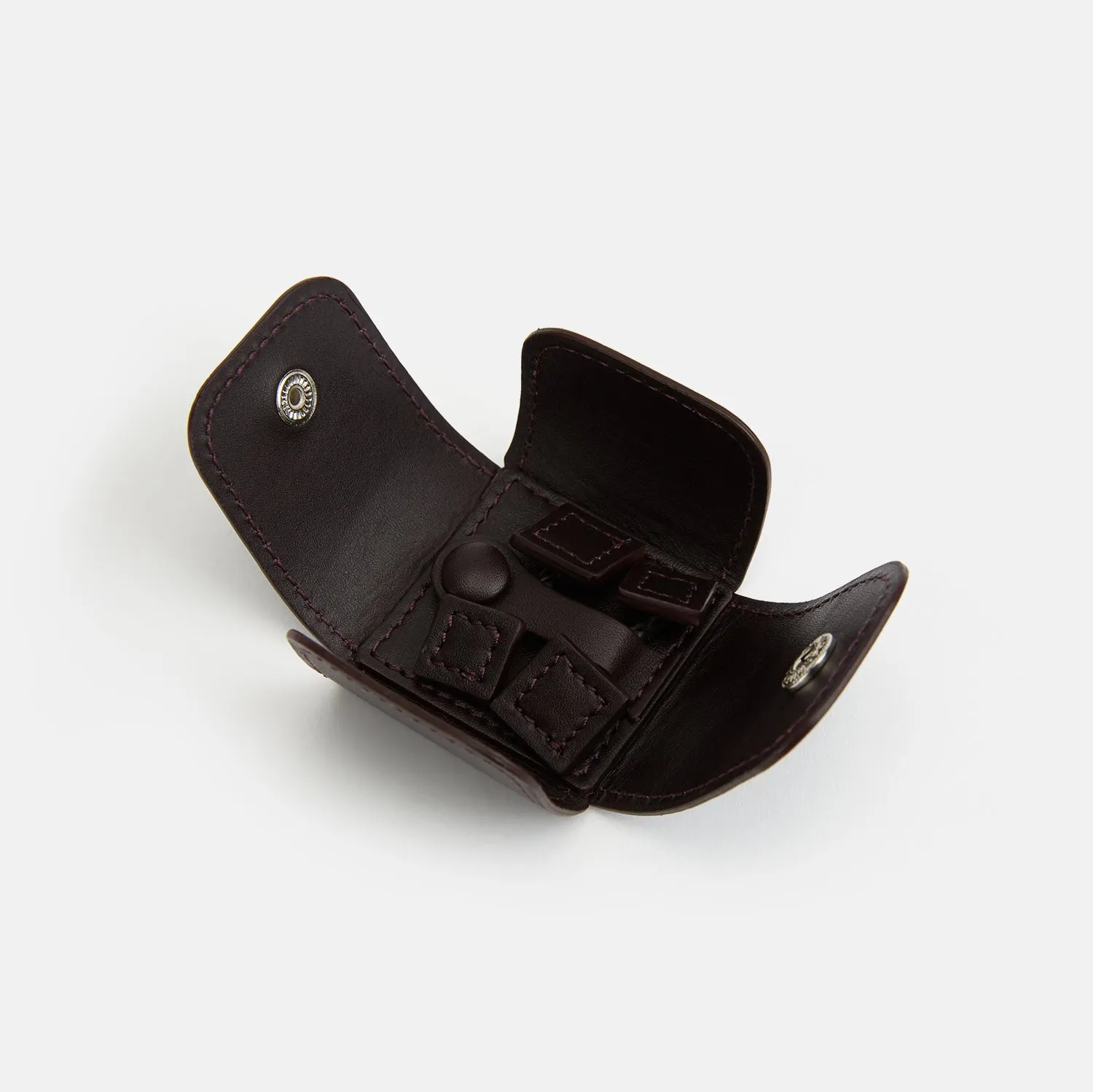 Burgundy Leather Cufflinks
