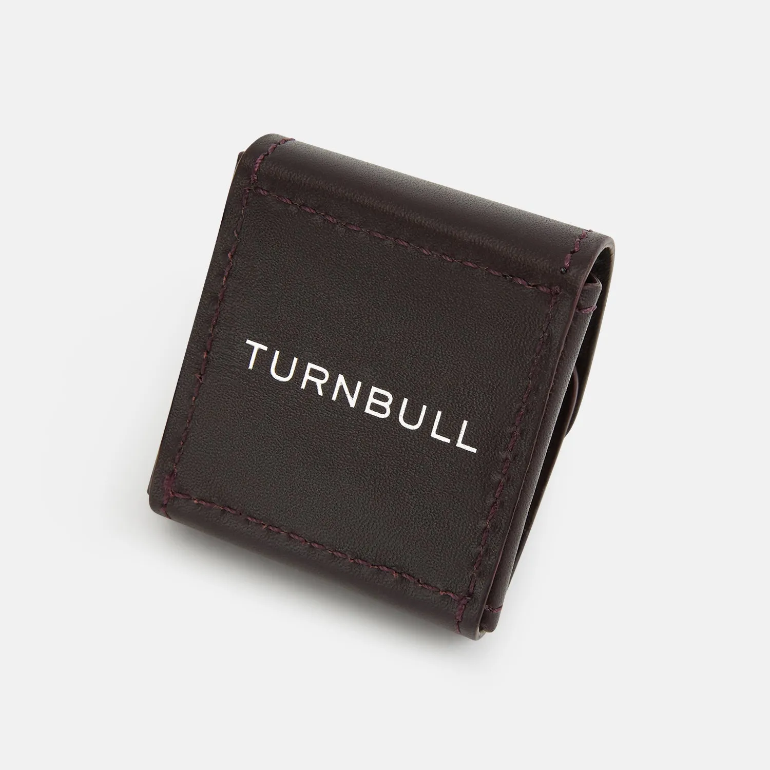 Burgundy Leather Cufflinks