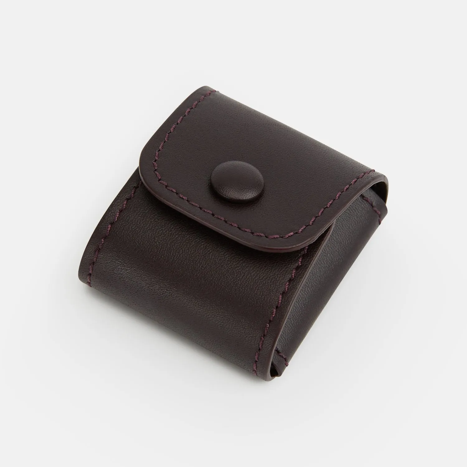 Burgundy Leather Cufflinks