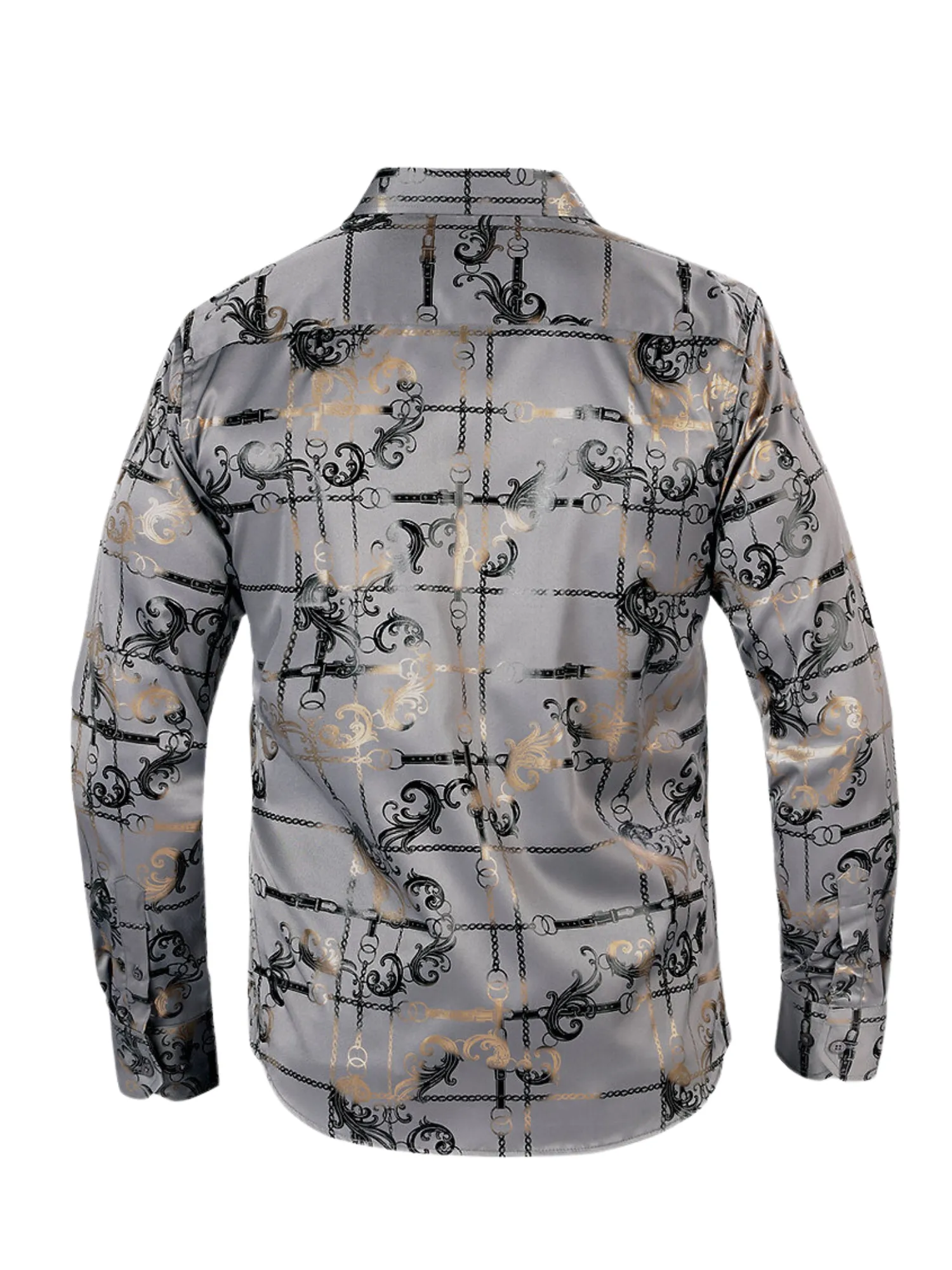 Camisa Casual Manga Larga Estampada para Hombre 'Montero' - ID: 0794
