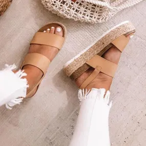 casual espadrille platform sandals