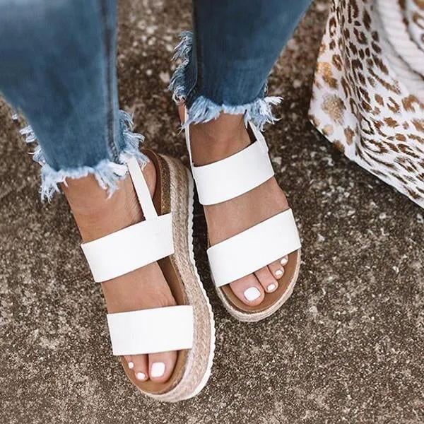 casual espadrille platform sandals