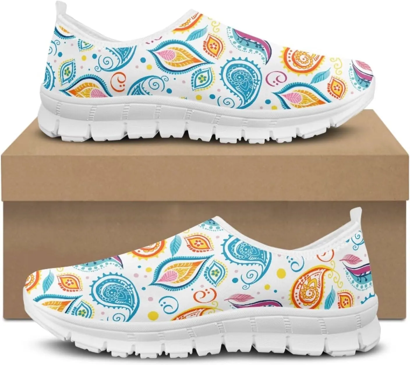 Coloranimal Womens Loafers Casual Flats Slip On Shoes Women Walking Shoes Lightweight Womens Casual Shoes Travel Shoes
