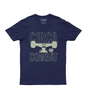 COMBAT TRACK T-Shirt - Navy/Beige