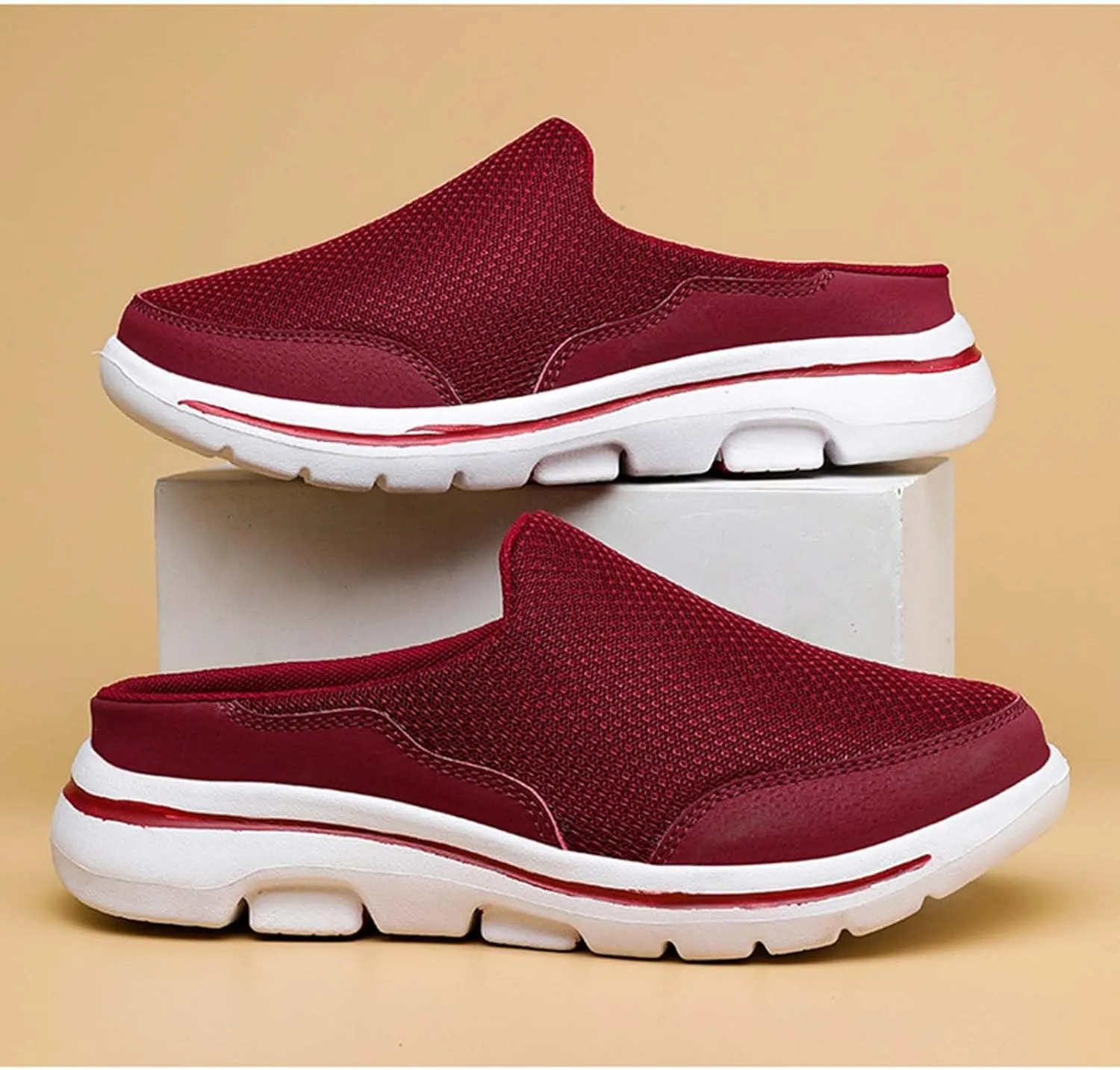 Comfortable and Breathable Flat Soled Slip On Mesh Heelless Casual Shoes for Men and Women Casual Skate Shoes