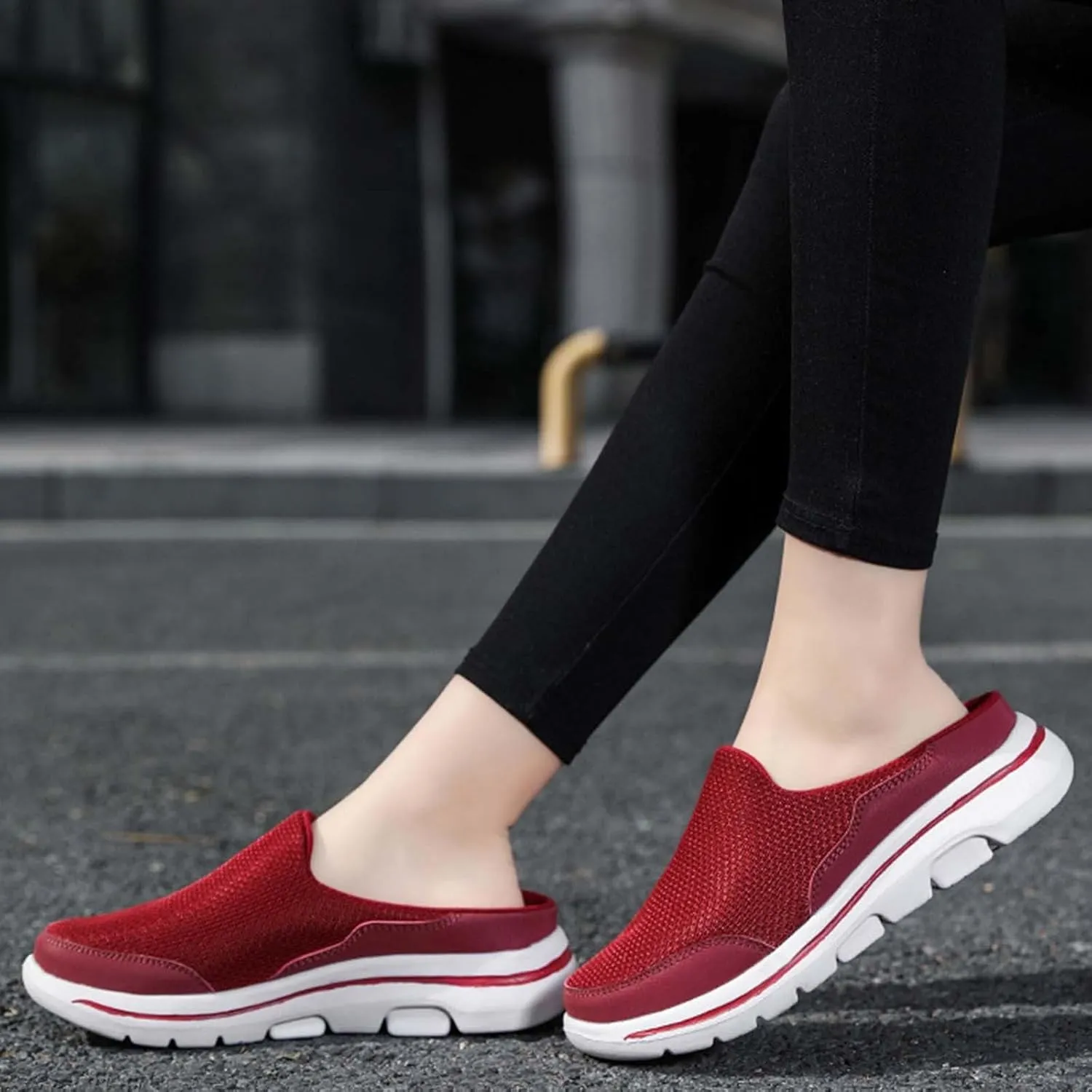 Comfortable and Breathable Flat Soled Slip On Mesh Heelless Casual Shoes for Men and Women Casual Skate Shoes