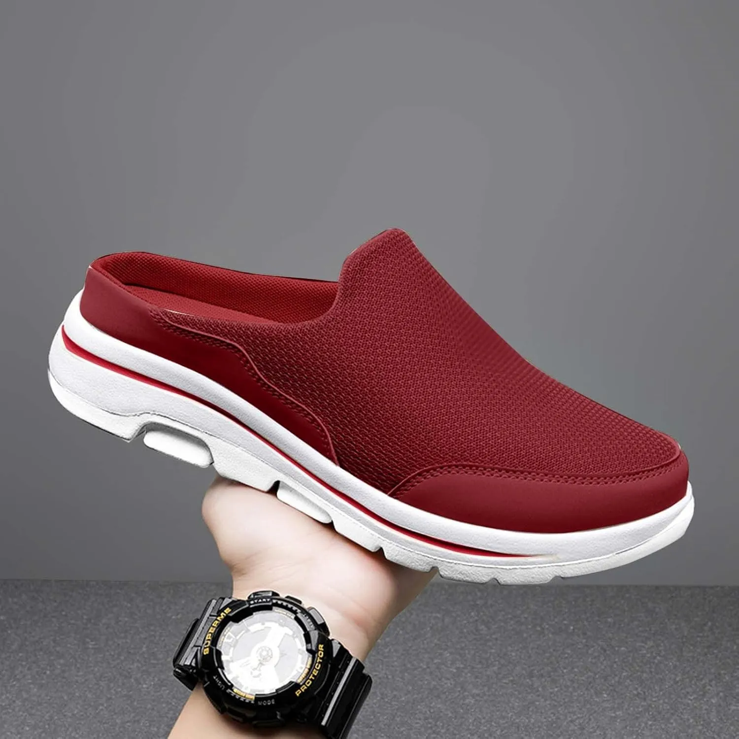 Comfortable and Breathable Flat Soled Slip On Mesh Heelless Casual Shoes for Men and Women Casual Skate Shoes