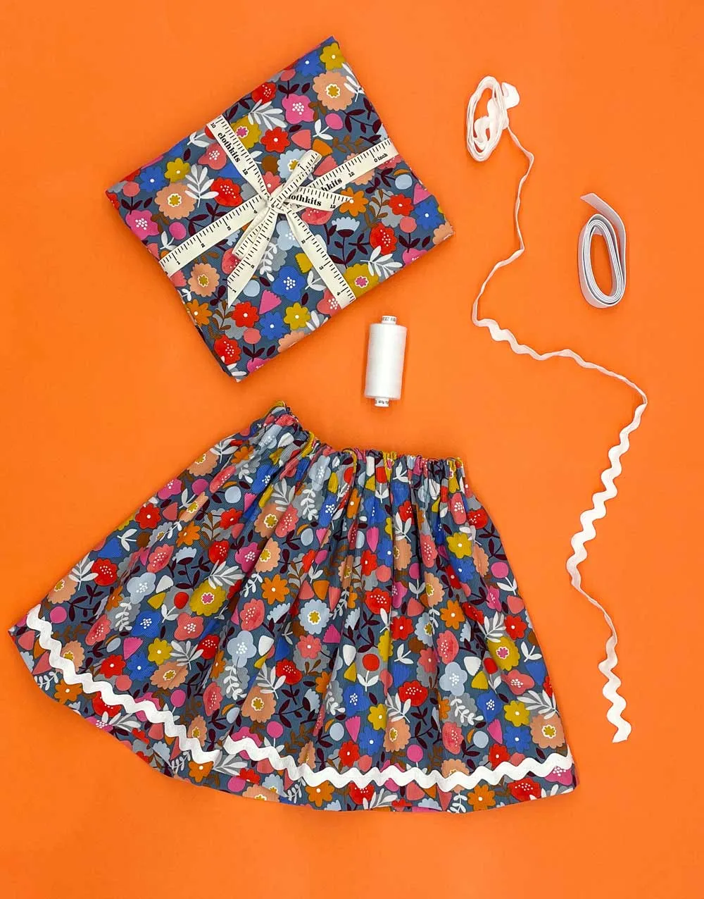 Corduroy Easy Gathered Skirt Children's Dressmaking Kit