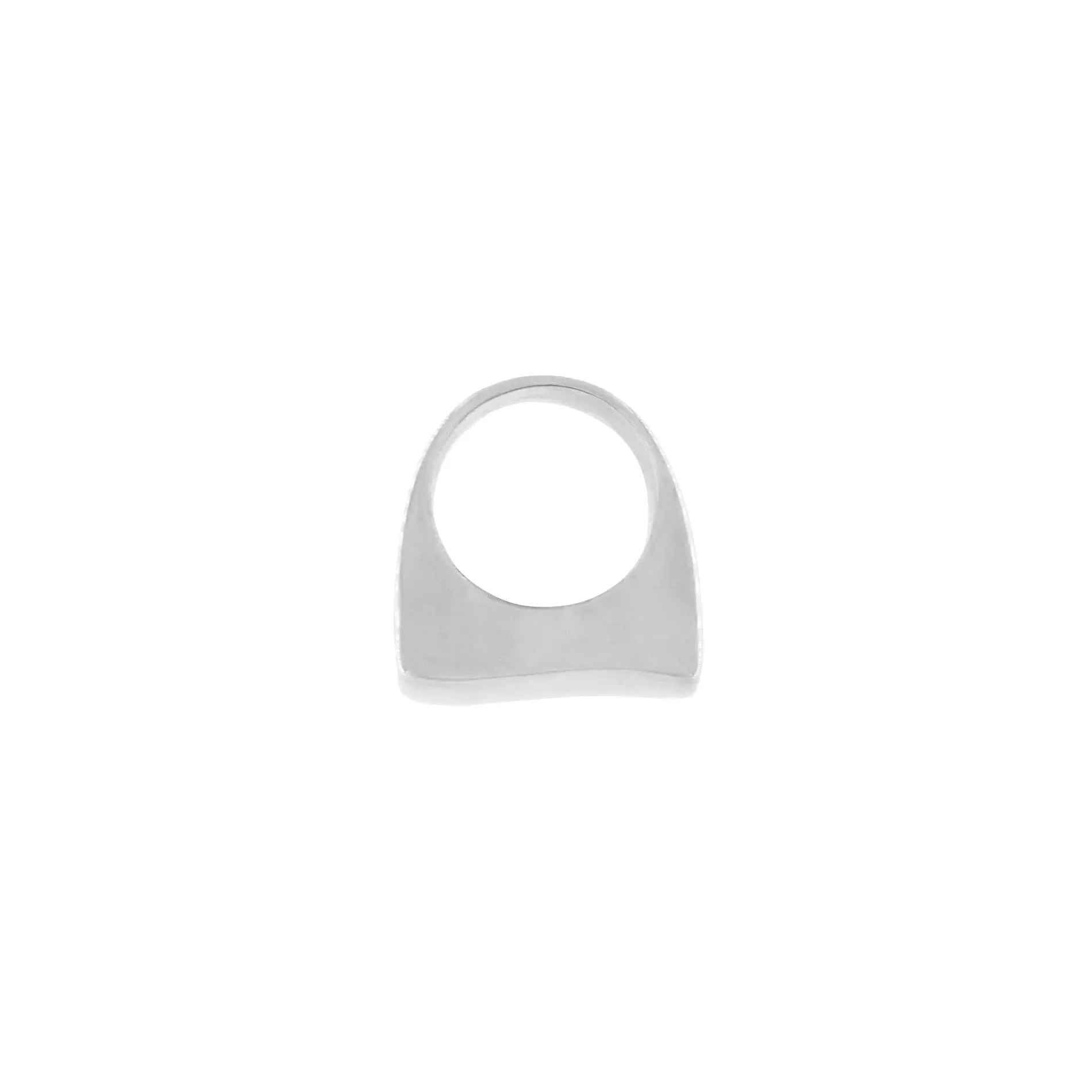 Courage Waterproof Chunky Bar Statement Ring Silver Plating