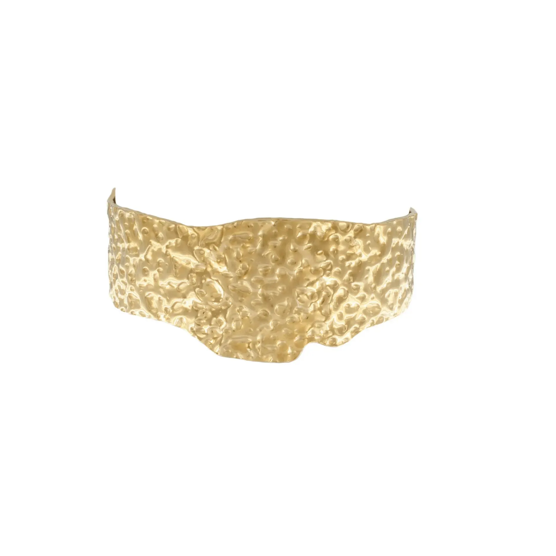 Courage Waterproof Irregular Statement Cuff Bracelet 18K Gold Plating