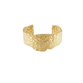 Courage Waterproof Irregular Statement Cuff Bracelet 18K Gold Plating