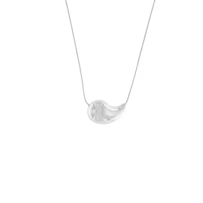 Courage Waterproof Short Paisley Necklace Silver Plating