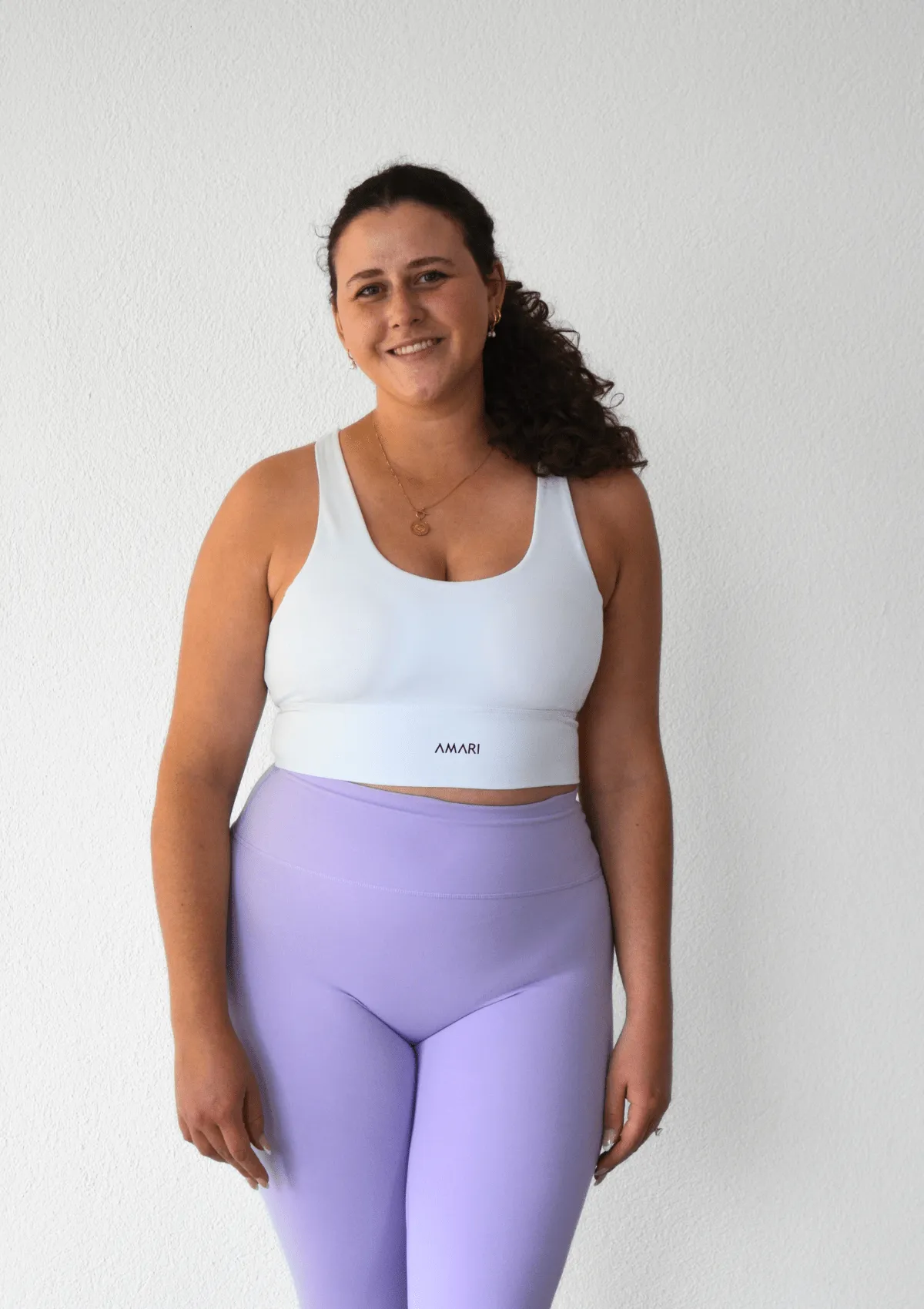 Cross Back Sports Bra - White