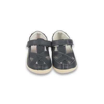 Crossed Navy Sandals