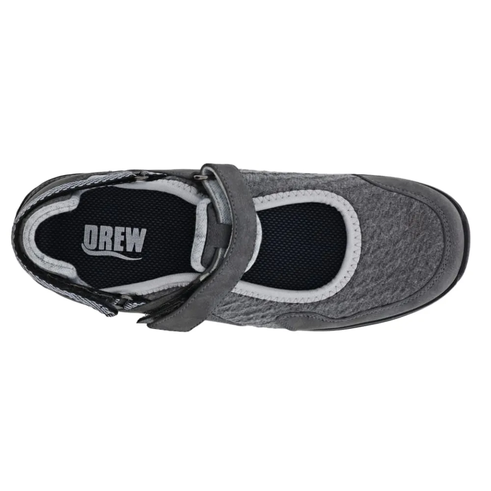 Drew Women's Buttercup Casuals Grey Leather/Mesh