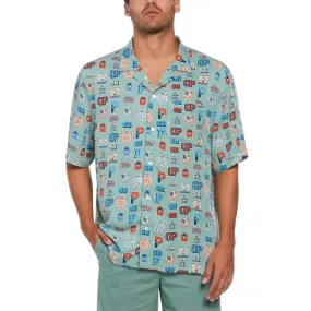 Ecovero™ All Over Collegiate Print Shirt