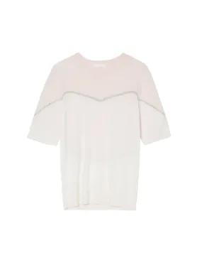 Essenziale Intarsia Half Sleeve Top